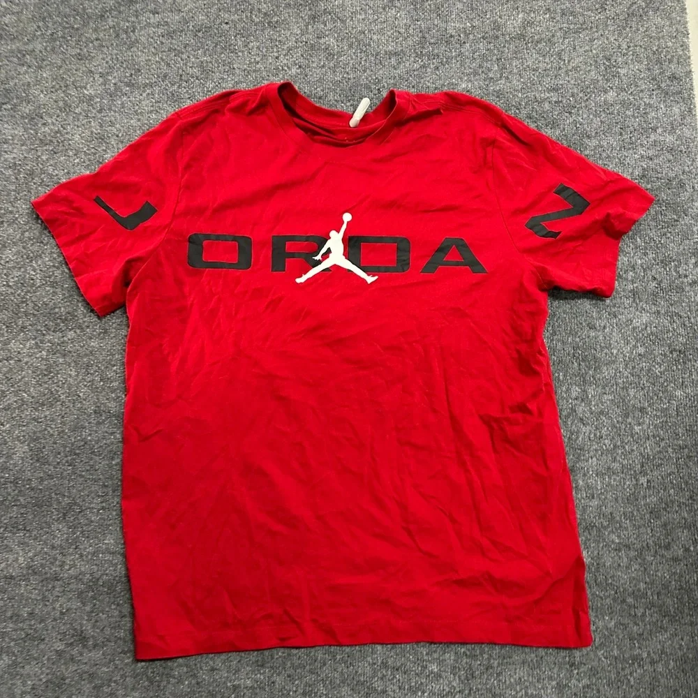 Jordan T-Shirt Mens Size XXL Red Graphic Jumpman Logo Short Sleeve Athletic